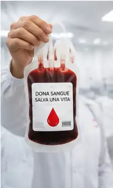 Infermiera che prepara in sicurezza la postazione per la donazione di sangue